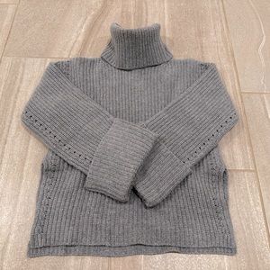 Equipment Femme Gray Wool Cashmere Turtleneck Sweater Size XS